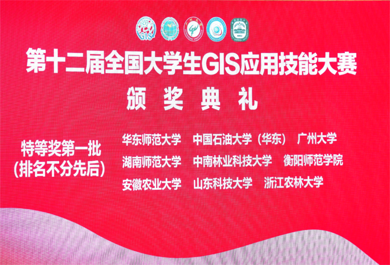 第十二届GIS技能大赛获奖单位